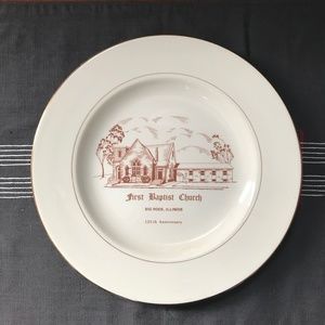 Vintage Church Plate: Big Rock, IL